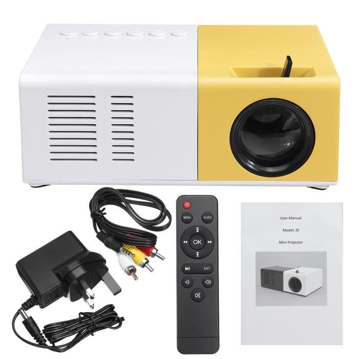 Projecteur vidéo TEMPSA Full HD 1080p - 1600 lumens - Cinéma - Jaune