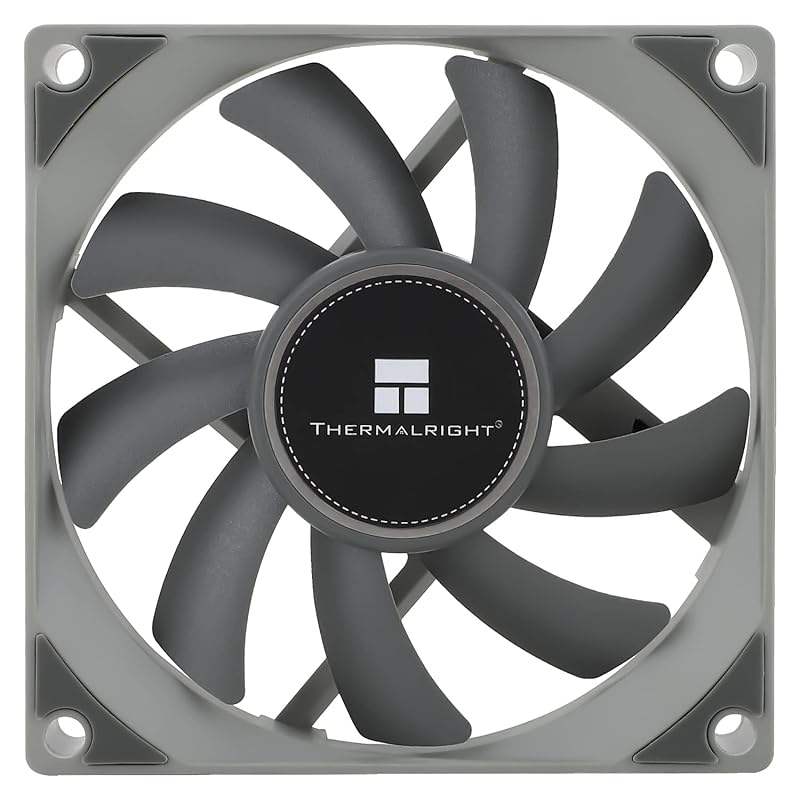 Thermalright TL-8015W CPU Cooling Fan - 80mm Slimline Computer Case Cooler, Quiet 4pin PWM, 2200RPM Speed, 15mm Slim (White) TL-8015