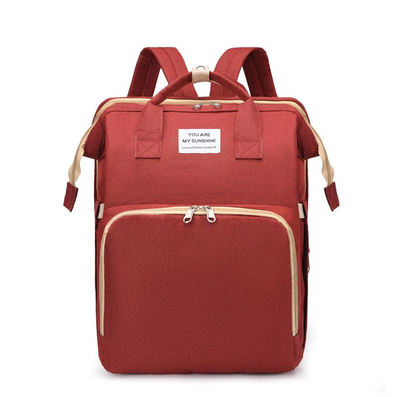 Upgraded Foldable Mummy Backpack: Multifunctional Large-Capacity Baby Bed