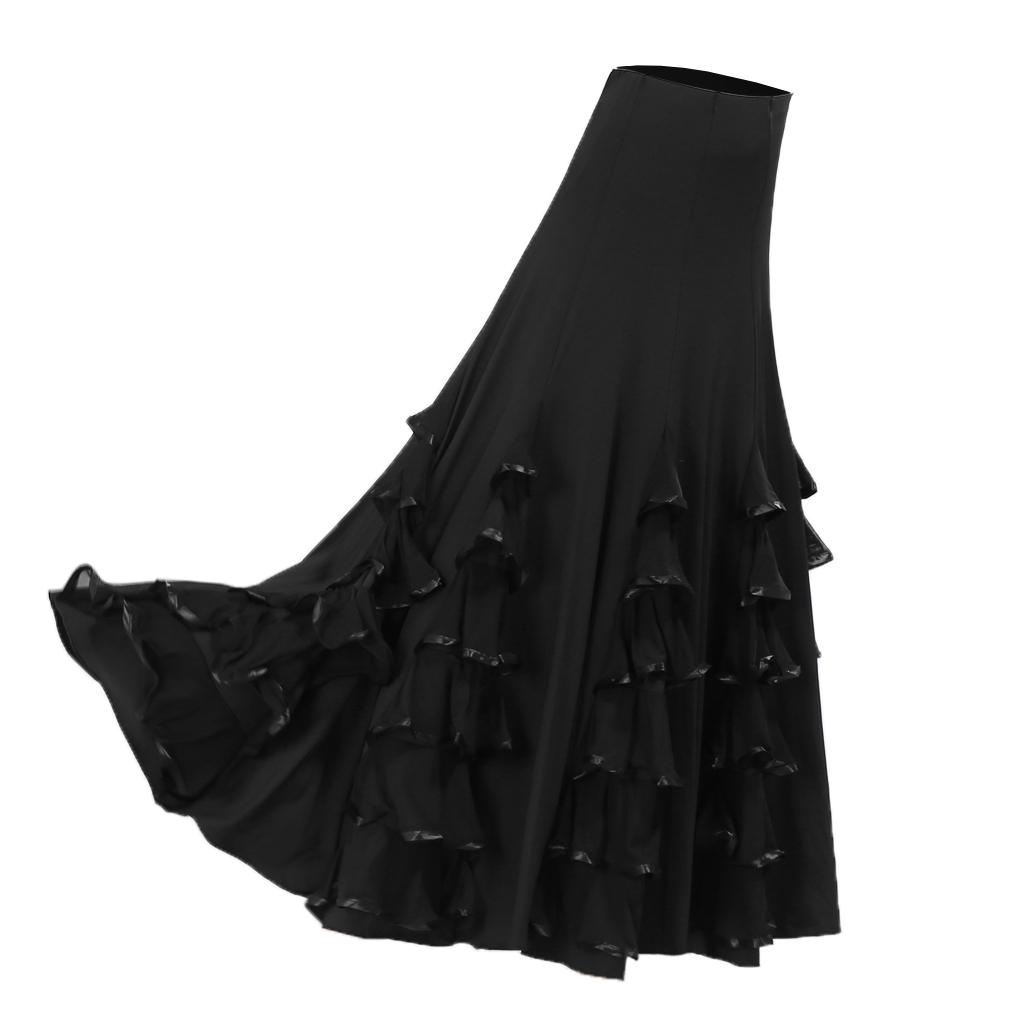 Ballroom Dance Dresses Practise Dancing Dress Modern Waltz Tango Skirt - Purple, As Described