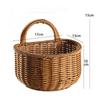 Wicker Wall Storage Basket with Handle Natural Sturdy