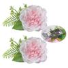 Decorative 2 Pack Artificial Flower Curtain Fasteners Adjustable Drapery Clips for Living Room Bedroom Wedding Decors