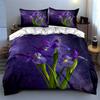 Purple floral design Bedding Duvet cover sets Duvet covers Pillowcases gifts (1 * Duvet Cover 2 * Pillowcases, without duvet insert)