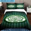 3pcs Celtic Football Club Crest Printed Bedding Set Duvet Cover Closure Includes 1 Duvet Cover & 2 Pillowcases Bedding Sets Home Decor Gifts