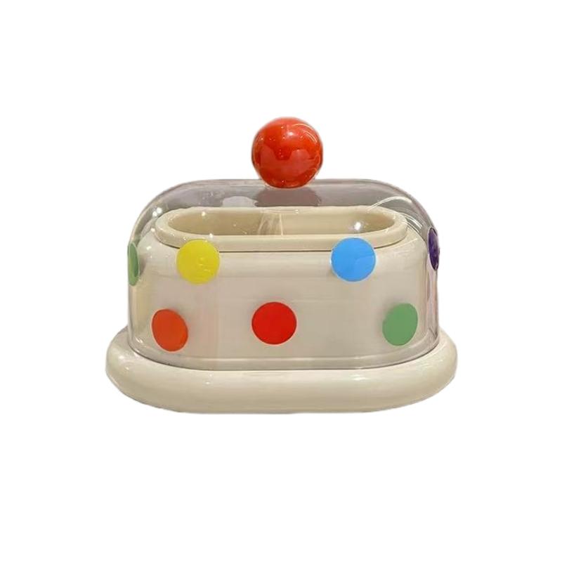 1 Pcs Creative Dopamine Toothpick Plastic Multi-Purpose Cotton Swab Dental Floss Living Room Desktop Home Storage Box