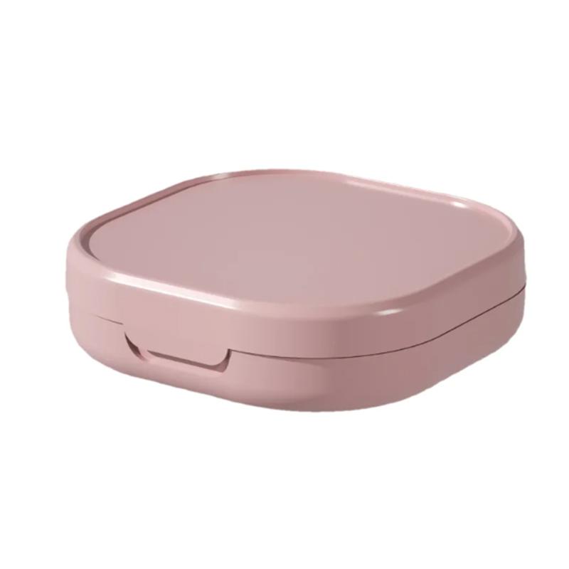 Portable Orthodontic Retainer Case with Mirror Multi-Functional Denture Storage Box Trendy Oral Care Gadget for Adults