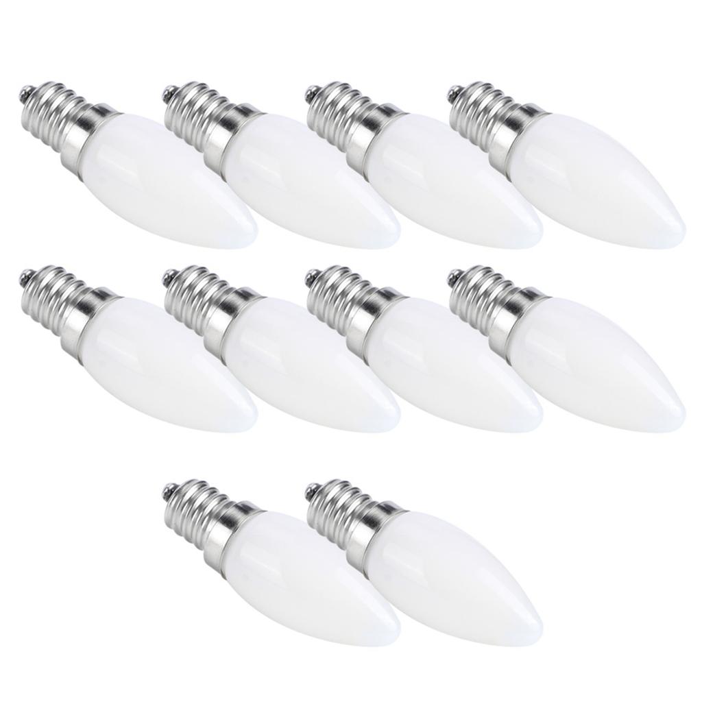 10 buc Bec LED E12 1.5W Lampă Alb Cald pentru Candelabru Plafonieră Aplica de Perete Iluminat Acasă AC 110V