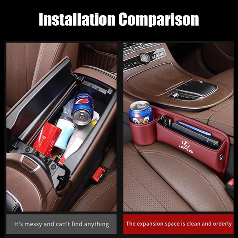 Car Seat Gap Storage Box Seat Multifunction Gap Cup Holder For Lexus F SPORT ES RX NX LS UX LM LX GX LC RZ IS CT GS RC HS SC LXB JM3