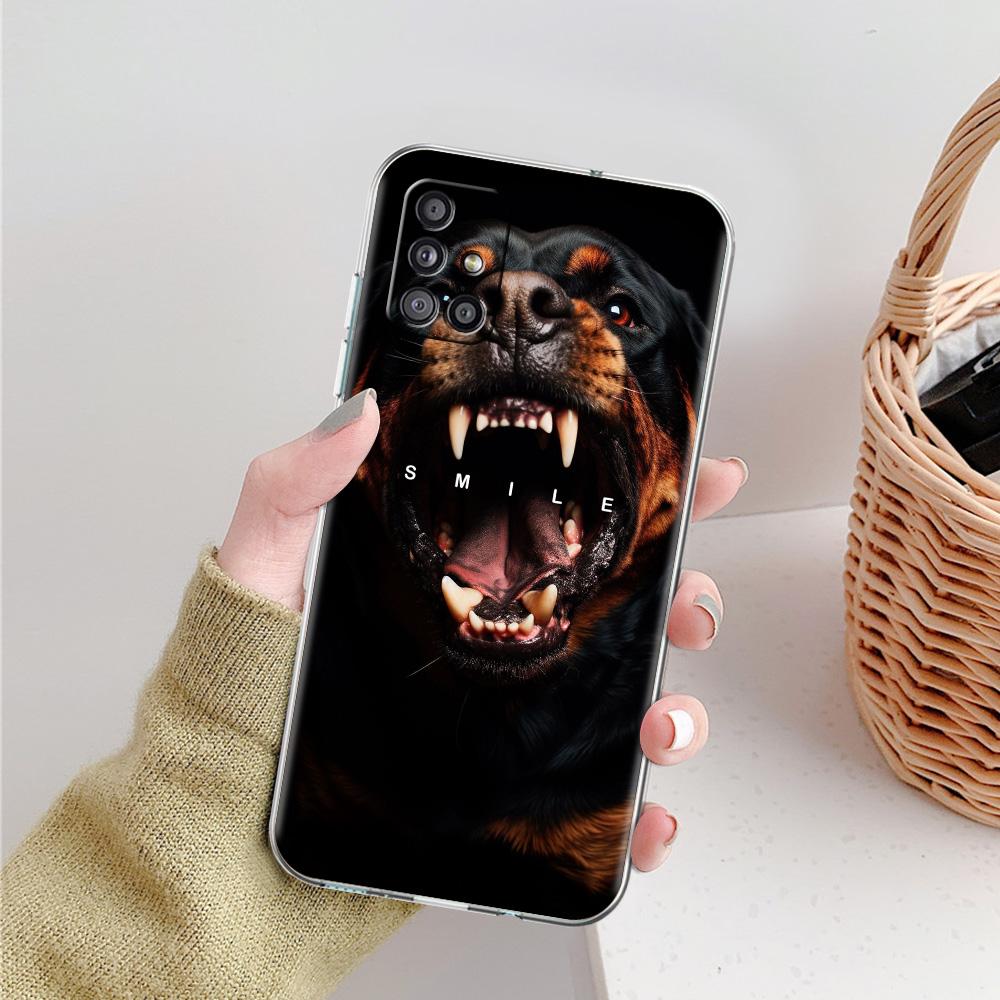 Phone Case For Samsung A15 A13 A35 A55 A51 A71 A41 A31 A21S A03S A05 A17 A23 A25 A33 A53 A73 5G A07 4G Cover Rottweiler Dog