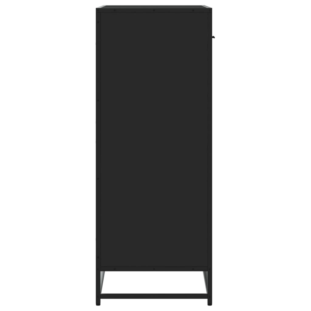 Shoe Cabinet Black 75x38x97.5 cm Particleboard Metal