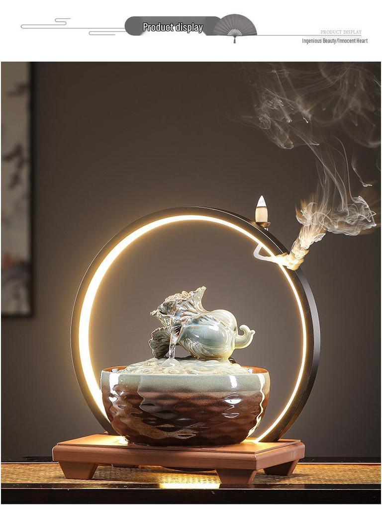 Kolo bohatství Feng Shui: Stolní vodní fontána s tekoucím míčem pro hojnost
