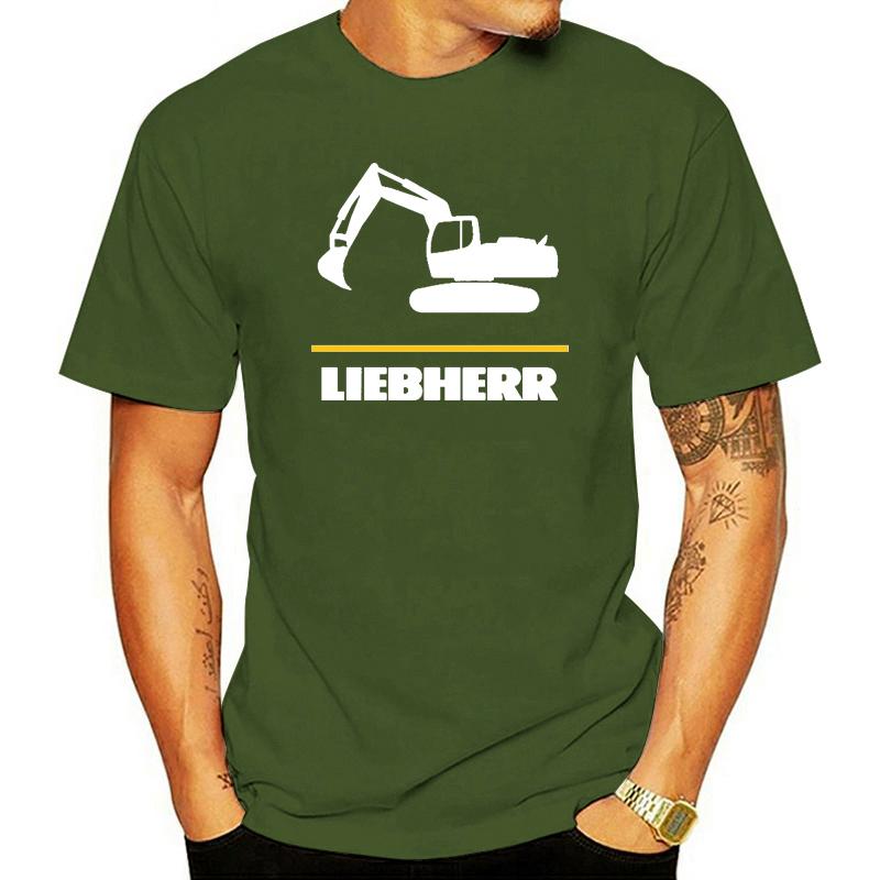 Funny Men t shirt white t-shirt tshirts Black tee New Liebherr Excavator Logo T-Shirt Classic Tops 3384A