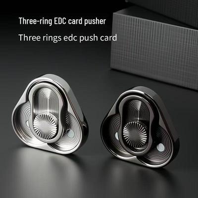Triangle Rotating Spinner: EDC Three-Ring Snap Coin Decompression Hand Toy