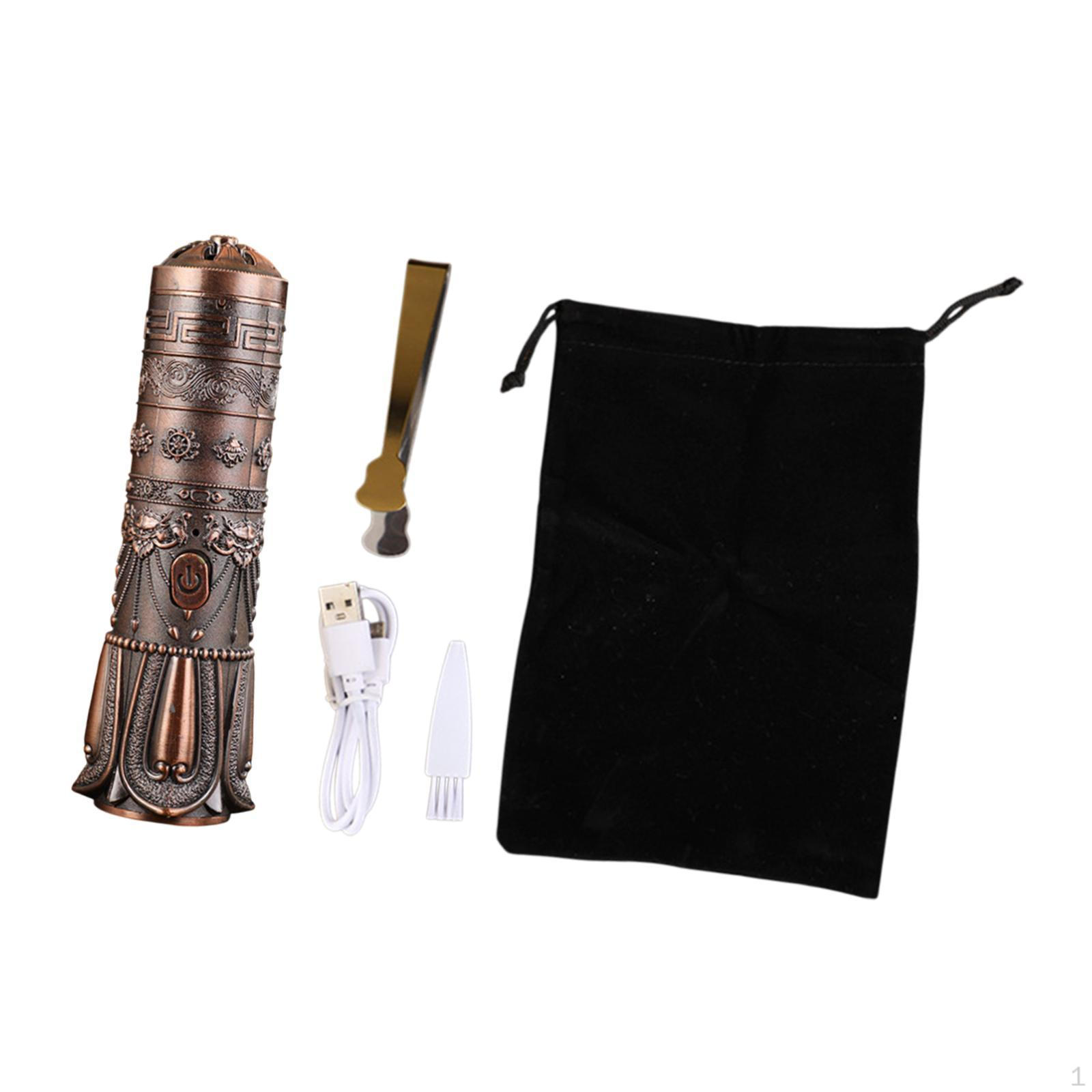 

Электрическая курильница для благовоний Электронная курильница Подарочная декоративная подставка Портативная для спальни Red Bronze