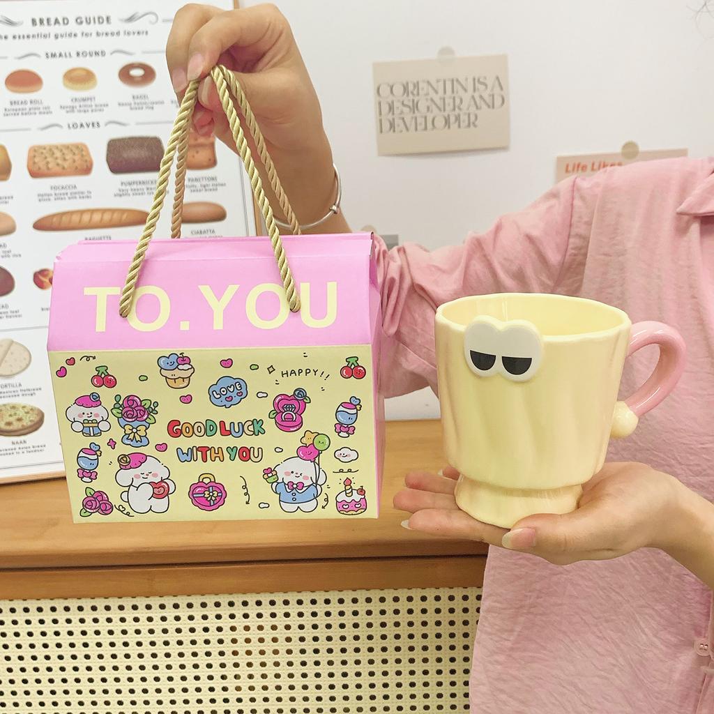 Mug with High Appearance and Cute Goblet Cup Ceramic Girl's Heart Cup for Home Use To Give Birthday Gifts To Girls' Best Friend