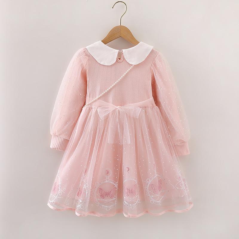 Elsa Princess Dress for Girls, New Long Sleeve Korean Style Dress, Autumn Children's Birthday Gown