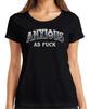 Anxious As Fuck Saying Gothic Fear Flower Gift Ladies TShirt