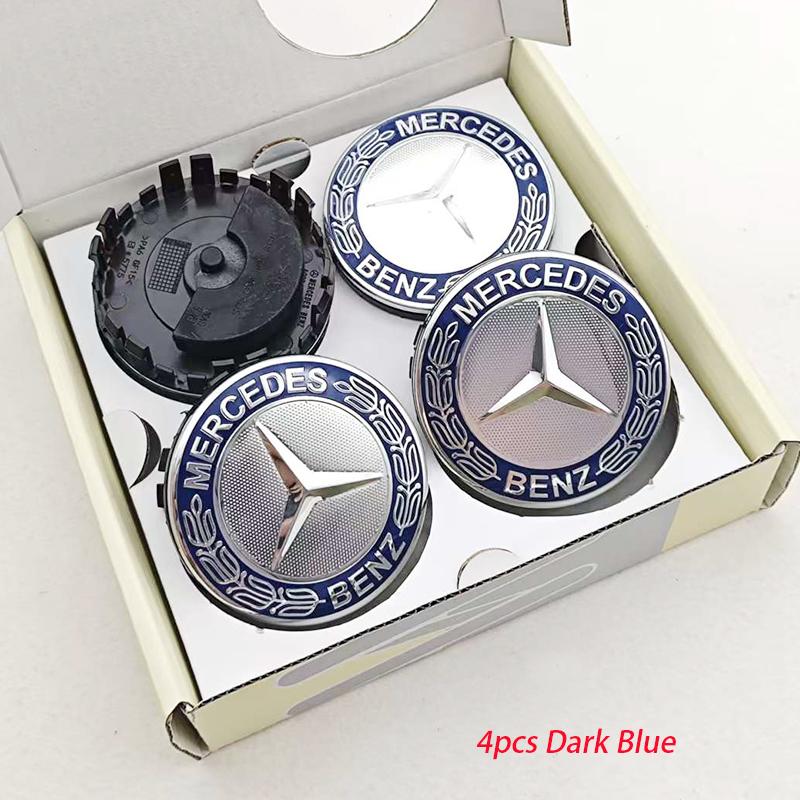 4Pcs 75mm Car Floating Wheel Center Hubcaps For Mercedes Benz W204 205 A B C E S CLA CLK ML GLK GLA GLB GLC CLA AMG Accessories