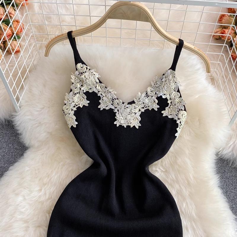 Chic Fashion Sexy Package Hips Lace Dress Women Patchwork Elegant Summer Party Dresses Female Black Mini Club Dress Streetwear Outfits