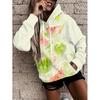 Womens Oversized Hooded Sweatshirt With Botanical Cartoon Print Loose Fit Comfortable Casual Top 2025