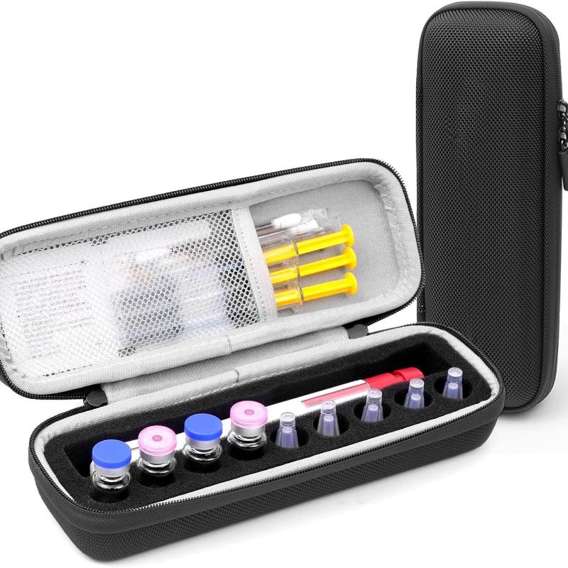 

Practical 3Ml Insulin Vial Storage Case 9 Slots Waterproof Insulin Vial Protector Eva Shockproof Essential Oil Case Diabetics onesize