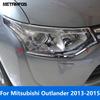 Für Mitsubishi Outlander 2013 2014 2015 Chrom Scheinwerfer Lampenabdeckung Zierleiste Scheinwerferschutz Außen Zubehör Auto Styling