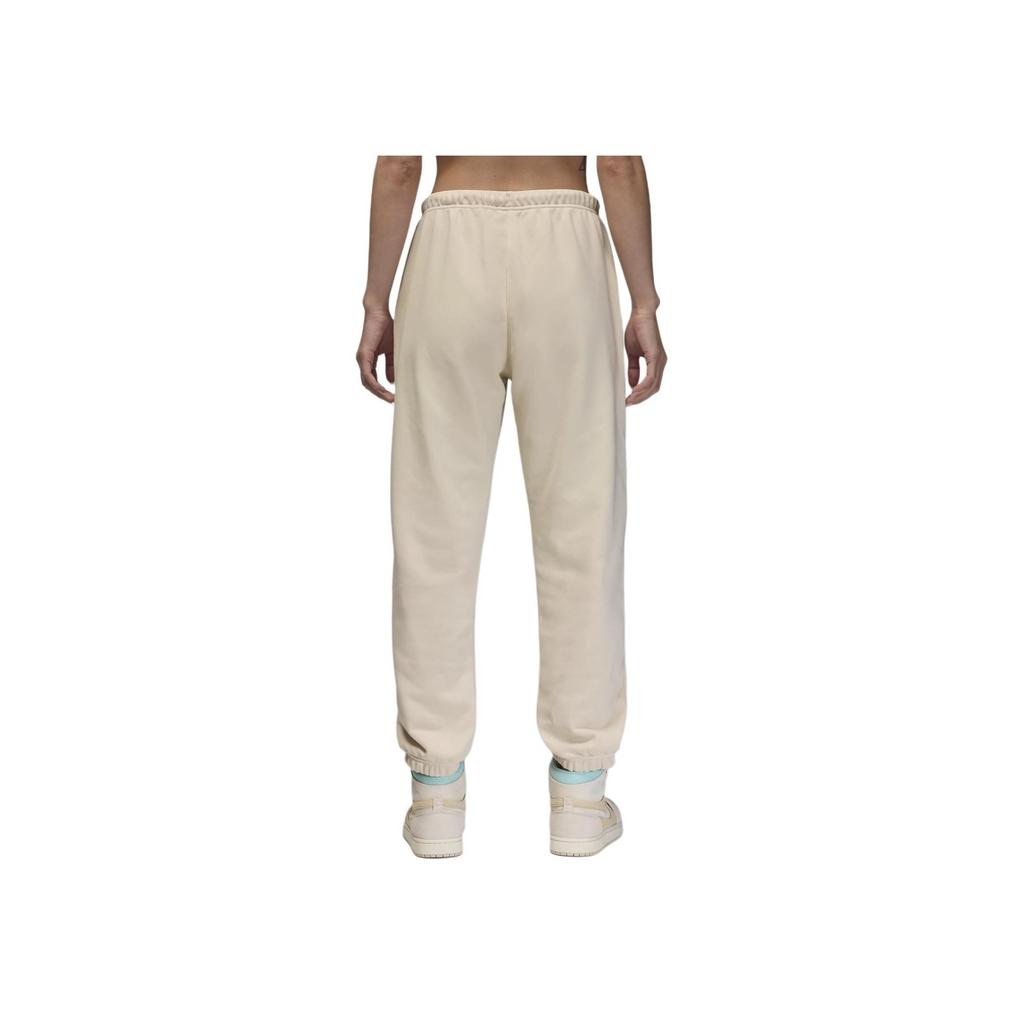 Jordan Fleece Solid Color Cuffed Casual Pants Women bottoms Light-Brown White HJ1360-203