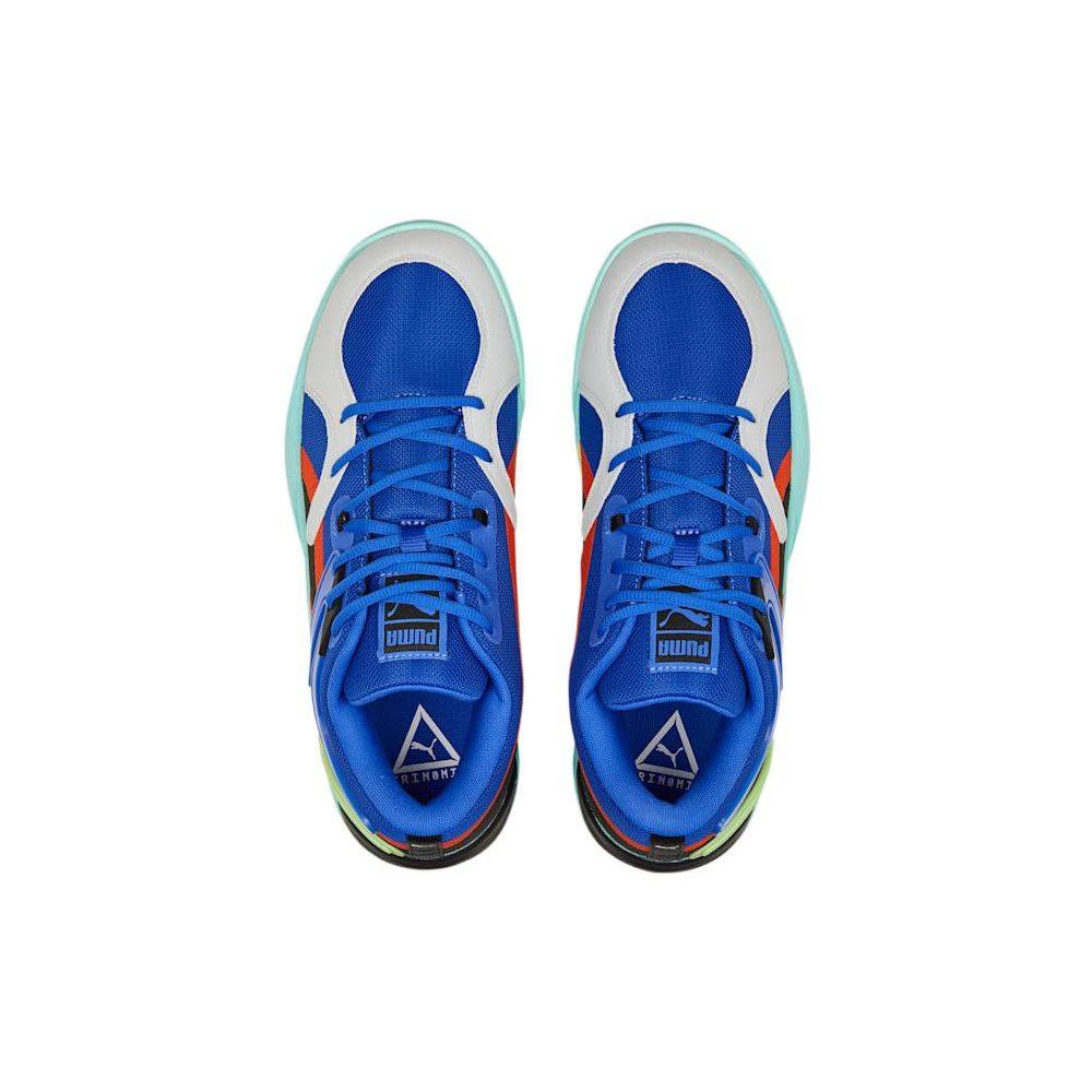 Puma Trc Blaze Court Cushioning Slip Resistant Abrasion Resistant Low Top Basketball Shoes Unisex Blue 376582-28