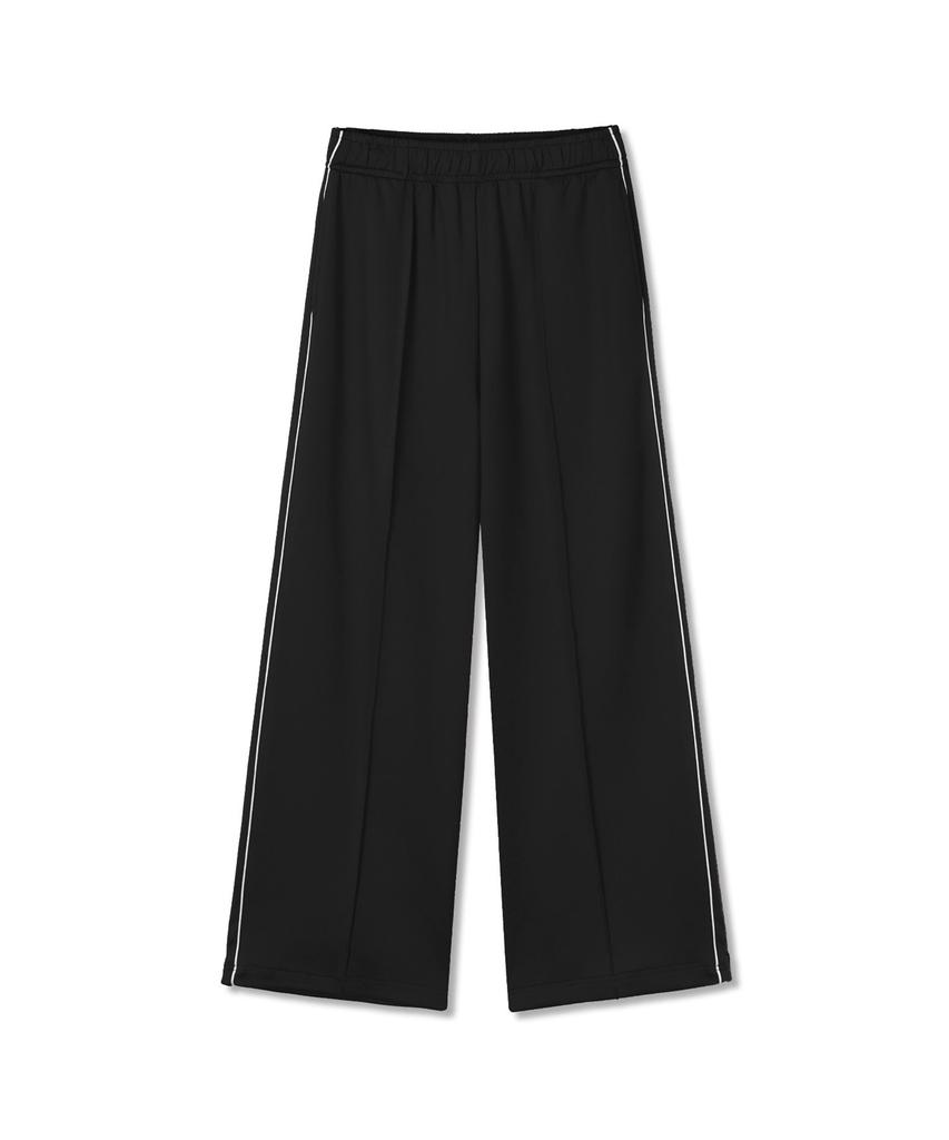 Michikoleondeonkosino Lace-Trimmed Jersey Pants Black
