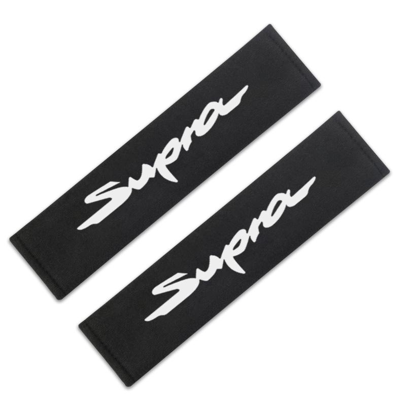 

2pcs Car Seat Belt Protect Shoulders Pads Case For Toyota Supra mk3 mk4 Accessories Car Styling