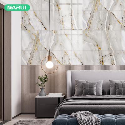 Marble Pattern Kitchen Oil-Proof Tile Sticker Thickened Crystal Wall Sticker Imitation Tile Bathroom Wallpaper Non-Slip Waterproof Wall Sticker