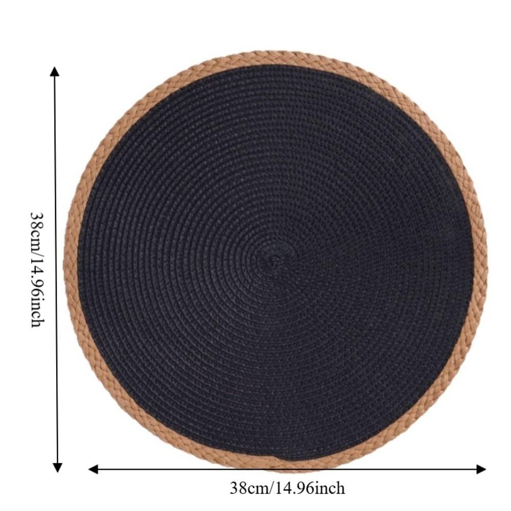 Middle East Style Woven Placemat Heat Insulation Round Dining Mat  Kitchen Supplies