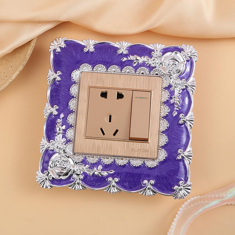 1Pcs European switch sticker switch cover wall sticker household socket decoration dustproof and dirty switch protection sticker