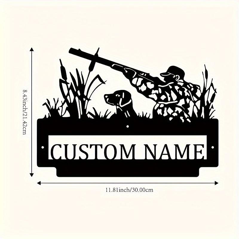 

Bohemian Metal Wall Art Handmade Rustic Dog Hunter Sign Personalized Gift
