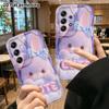 Phone Case: 2D Flat Samsung Galaxy A34 A35 M05 M06 S20 S22 S21 FE Plus 5G Protective Case, Plush Little Bunny, Perfect Christmas and Halloween Holiday
