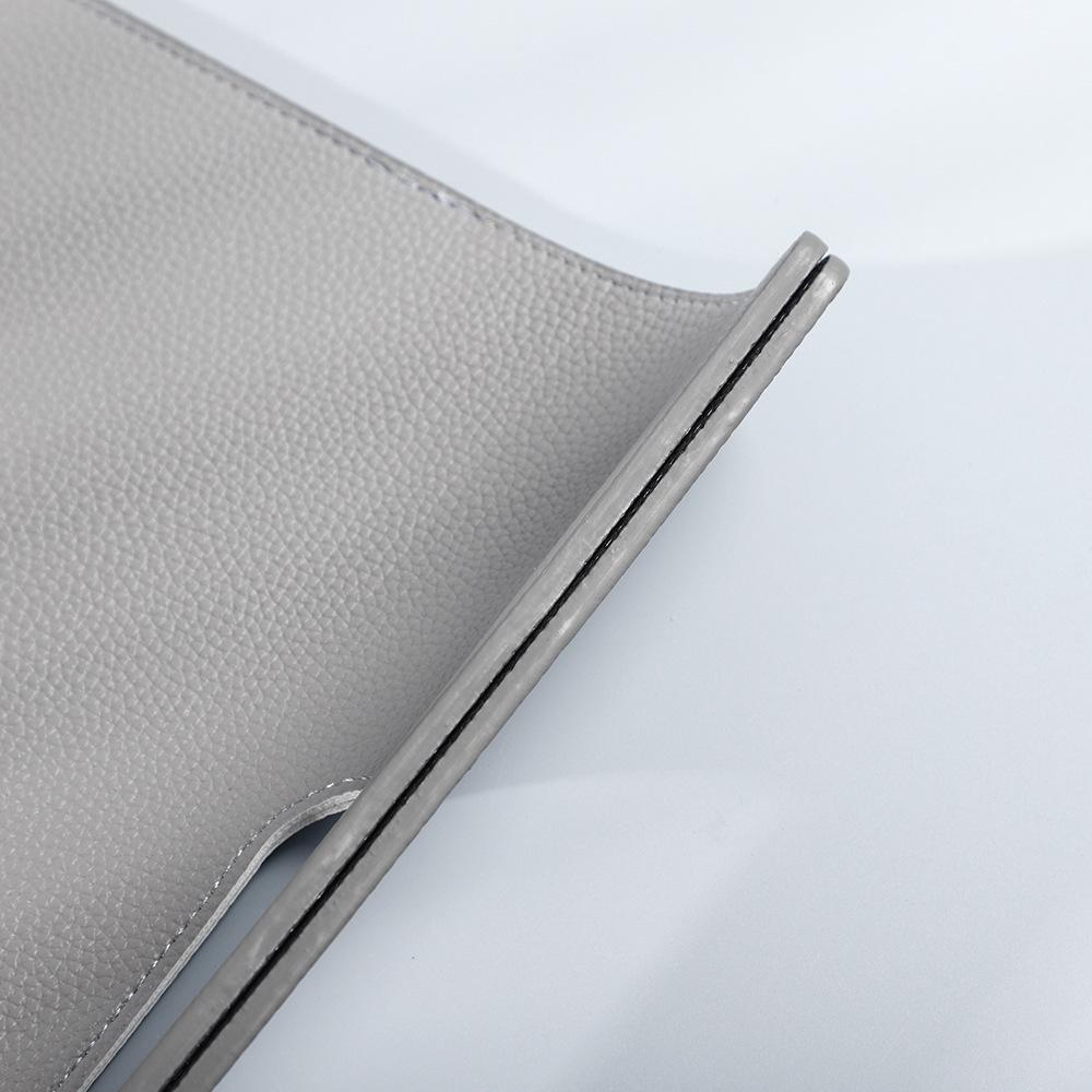 Litchi Grain Leather Laptop & Document Bag, A4 File Storage, Office Archive Bag