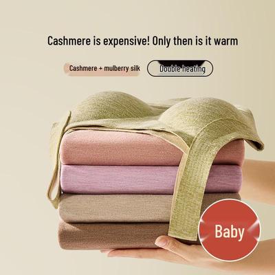 Women's 2025 Cashmere Silk Warm Vest with Chest Pads - Bra-Free German Velvet Winter Top