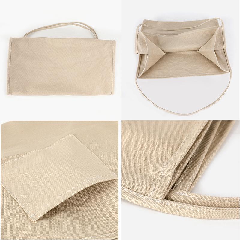 Solid Color All-in-one Women's Bag Canvas Bag Single Shoulder Large Capacity Shopping Bag Single Shoulder Bag