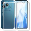 Clear Case for Oukitel C51 (6.8") with 3 X Tempered Glass Protective Film, Slim Shockproof Soft Silicone Cover, 360° Drop-Proof Phone Case for