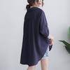 Mid-length Short Sleeved Chiffon Shirt Female Summer Large Size Loose Waist Chiffon Shirt Top Female