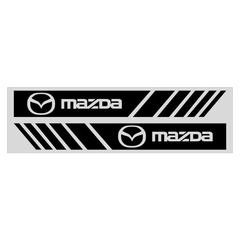 

2025 Hot 2pcs Car Badge Rearview Mirror Decoration Decals Stickers Auto Accessories for Mazda Axela Atenza Demio MS MPS 6 CX-3 C чёрный