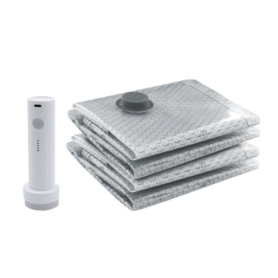 Vacuum Compression Bags with Rechargeable Air Pump Travel Storage Bag Fast Compression Packing Bags for Luggage Suitcase Clothes