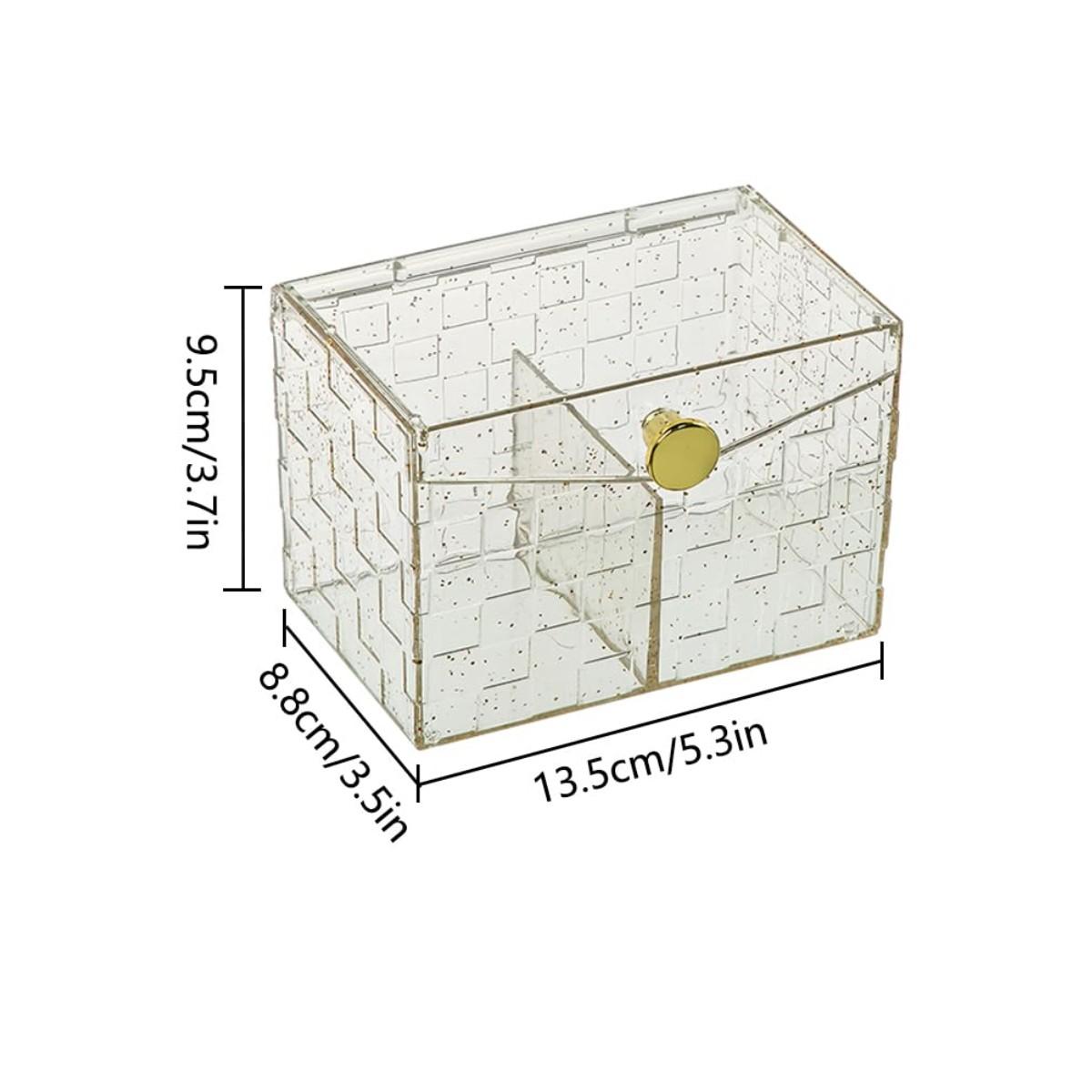 

Органайзер для макияжа, настольный ящик для хранения, держатель Qtip, диспенсер для ватных шариков, ватных тампонов, круглых ватных подушечек для ванной комнаты