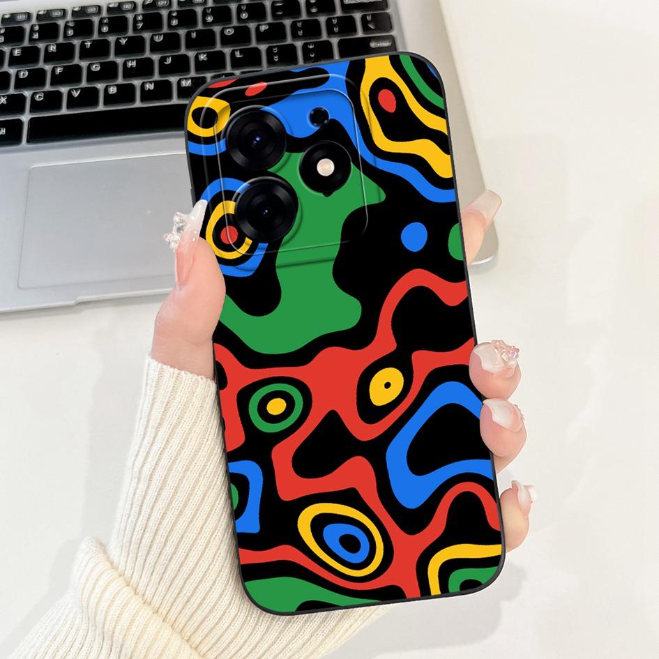 For Tecno Spark 10 Pro Case Cartoon Flower Liquid Silicone Shockproof Cover For Tecno Spark10 Pro Spark 10Pro 4G KI7 Phone Cases