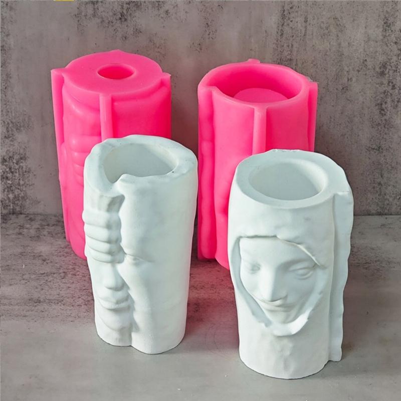 Creative Human Body Planter Sturdy Silicone Mould Reusable Artistic Cement Cast Craft Supplies for Home and Garden