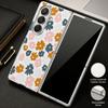 Vintage Strawberry Flower Print Case For Samsung Z Fold 8 Ultra 7 6 5 Luxury Plating Leather Skin Hard Phone Cover For Galaxy Z Fold8 Fold7 Fold6