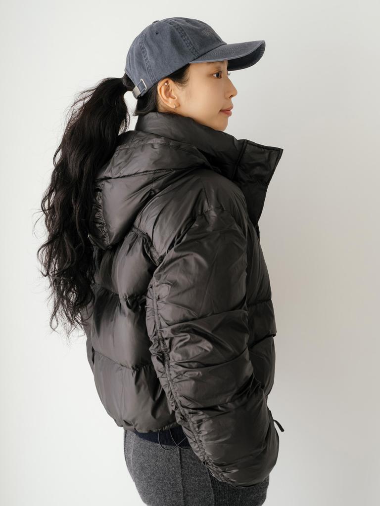 NITINA Hooded Padded Short Jumper Bk