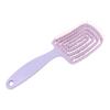 Hollow Out Hair Comb Static Free Ergonomic 120 Nylon Comb Teeth Detangling Brush for Wet Dry Use Purple