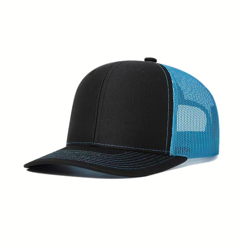 Trucker Hat Cotton Plain Mesh Sports Cap Embroidery Patch Custom Logo Blank Mesh Snapback Gorras 112 Truck Driver Cap