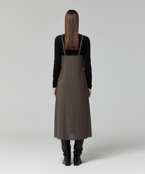 Lady Volume Side Line Dress_Brown